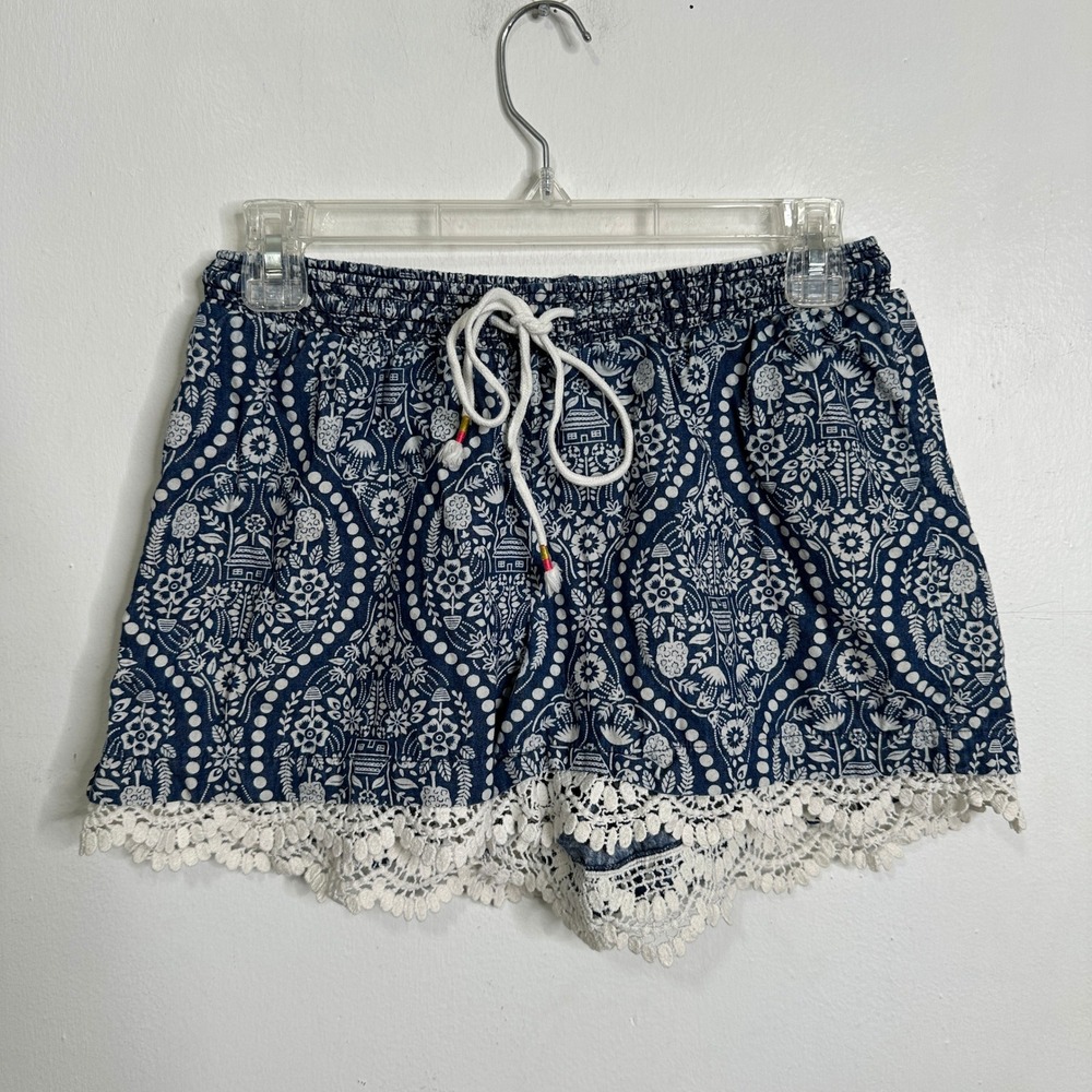 Matilda Jane Joanna Gaines Hello Darlin' Floral Crochet Lace Cotton Shorts S